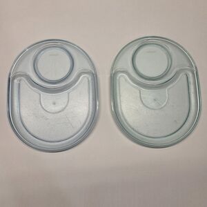 Tupperware Snack Trays Blue Green